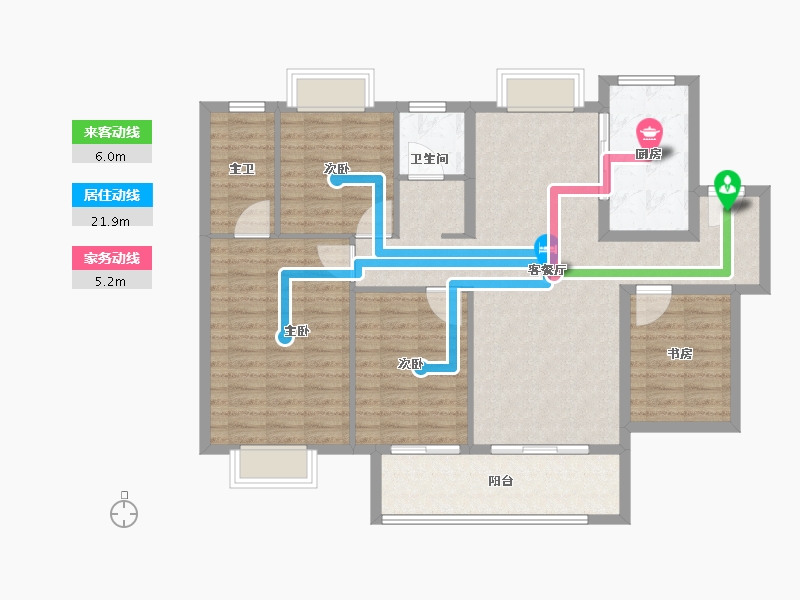 广东省-佛山市-万科璞悦山-114.40-户型库-动静线