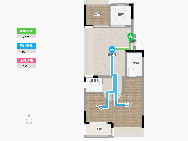 江苏省-苏州市-滨江东原印江澜-80.00-户型库-动静线