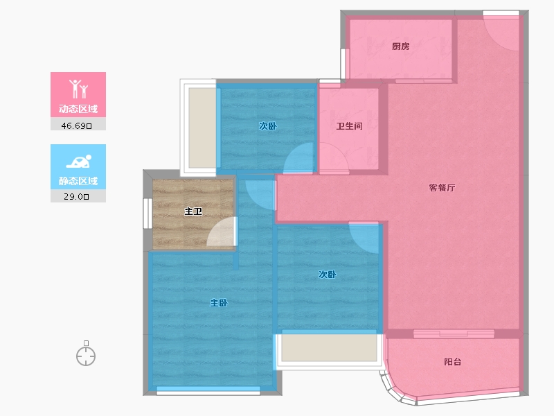 广东省-深圳市-招商东岸-71.92-户型库-动静分区