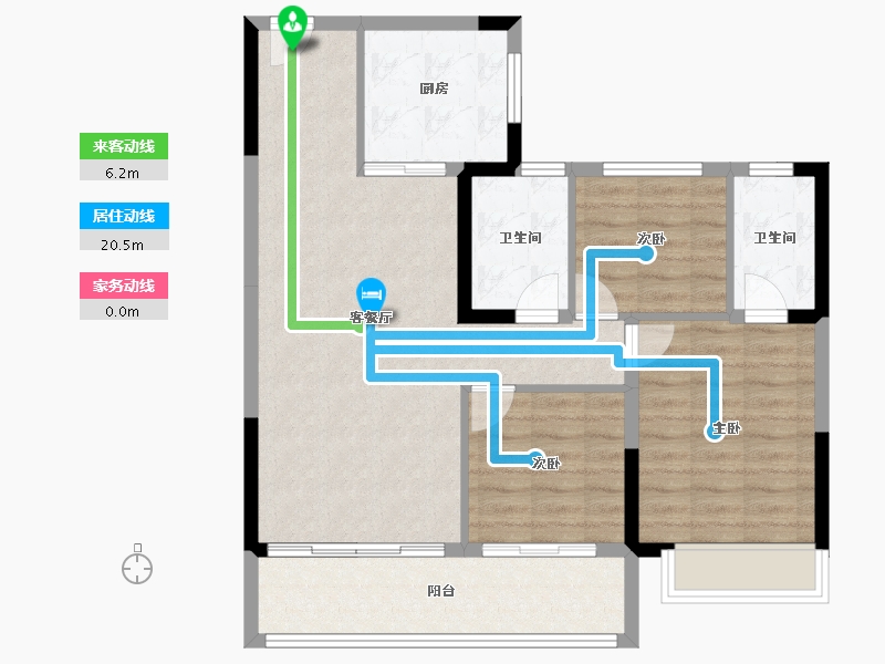 浙江省-湖州市-碧桂园云望里-86.21-户型库-动静线