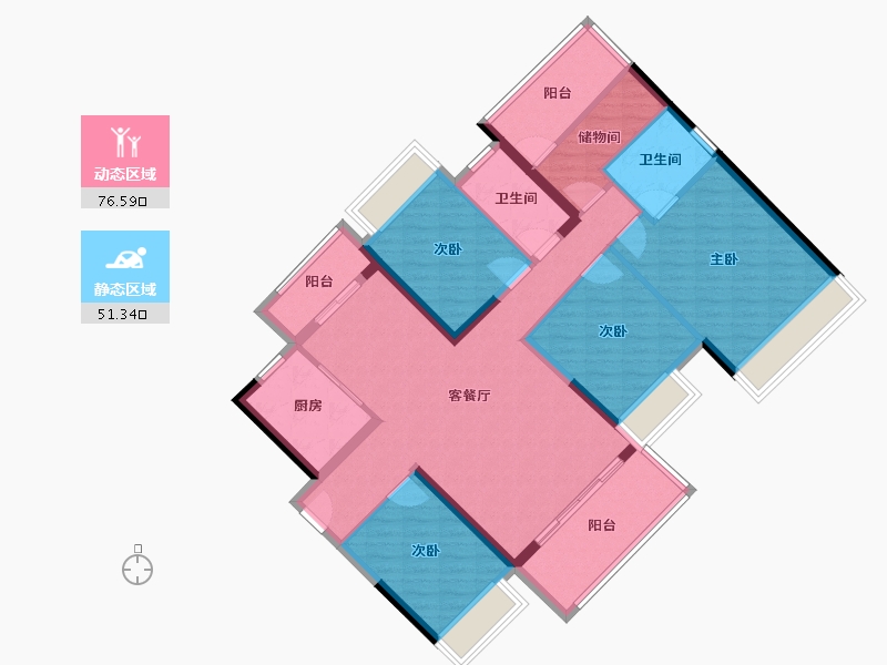 广东省-梅州市-大埔奥园广场-121.00-户型库-动静分区