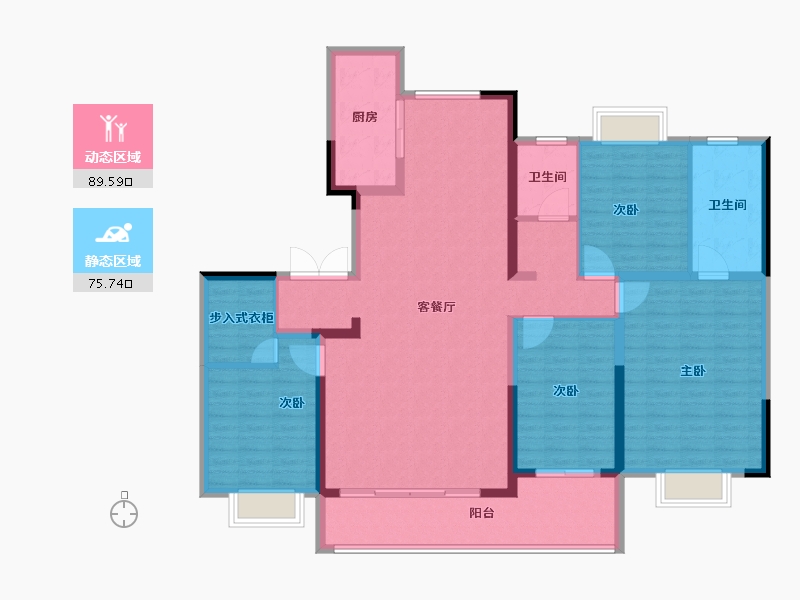 广东省-佛山市-万科璞悦山-150.00-户型库-动静分区