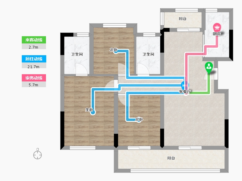 四川省-南充市-优品道珑玺湾-87.00-户型库-动静线