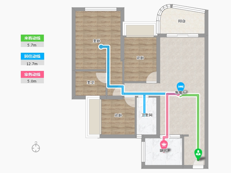 广东省-深圳市-招商东岸-72.00-户型库-动静线