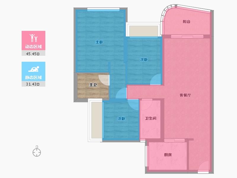 广东省-深圳市-招商东岸-72.00-户型库-动静分区