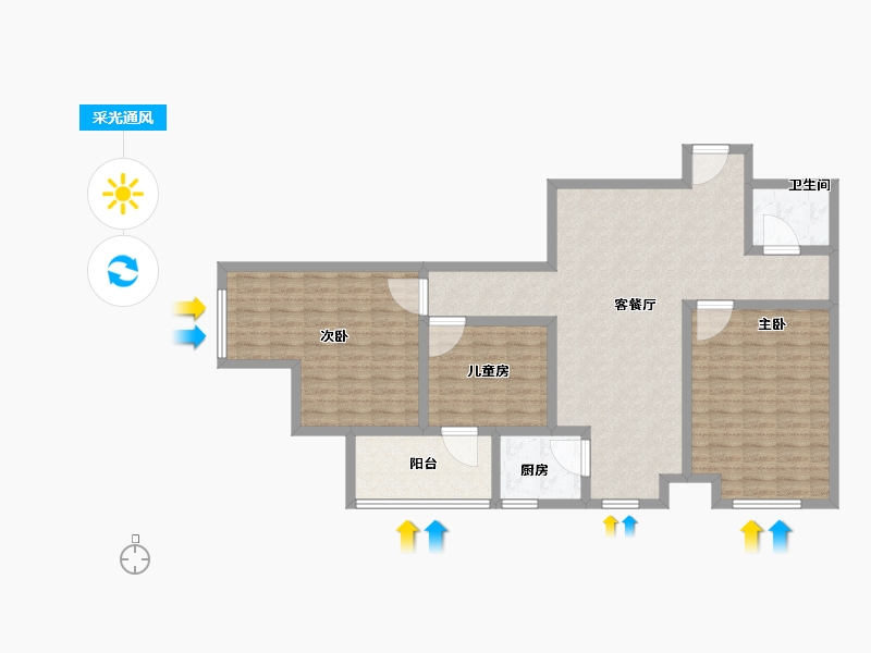 河南省-郑州市-泰和新苑-110.50-户型库-采光通风