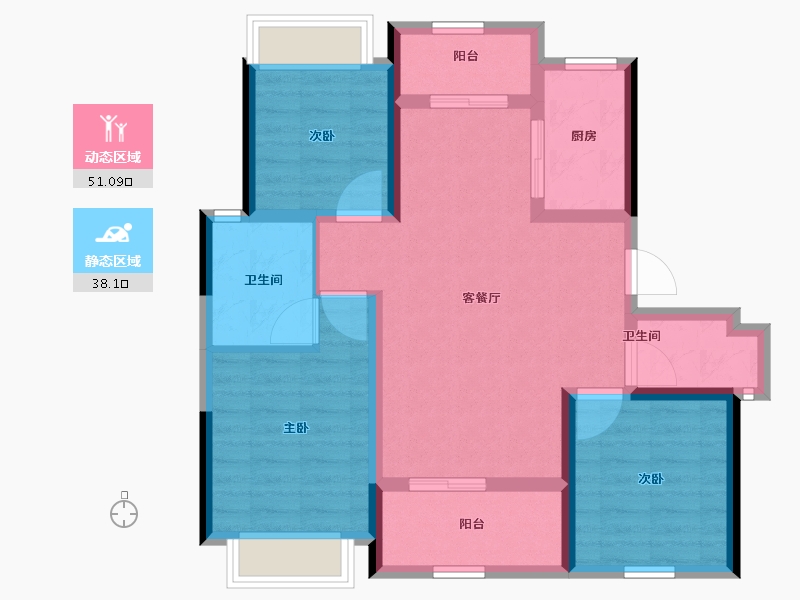 广东省-珠海市-中铁·金海澜廷-78.80-户型库-动静分区