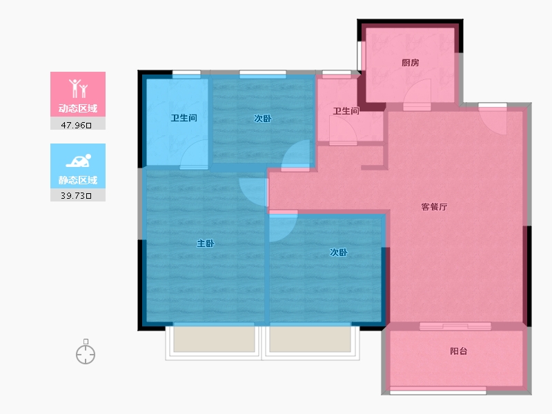 河南省-郑州市-银榕居-78.39-户型库-动静分区