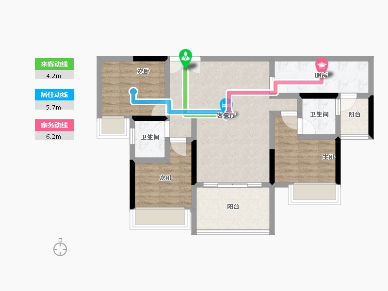 重庆-重庆市-海成金科印江府-73.74-户型库-动静线