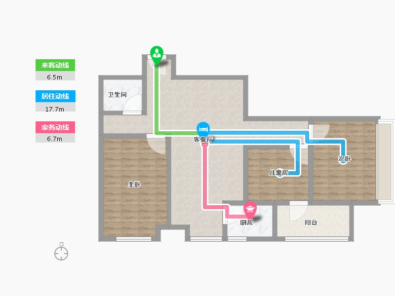 河南省-郑州市-泰和新苑-105.60-户型库-动静线