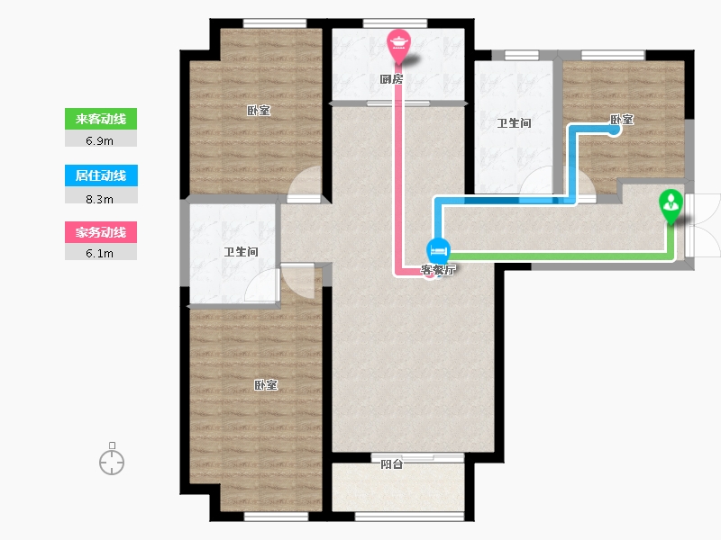 山东省-潍坊市-北大锦城-115.50-户型库-动静线