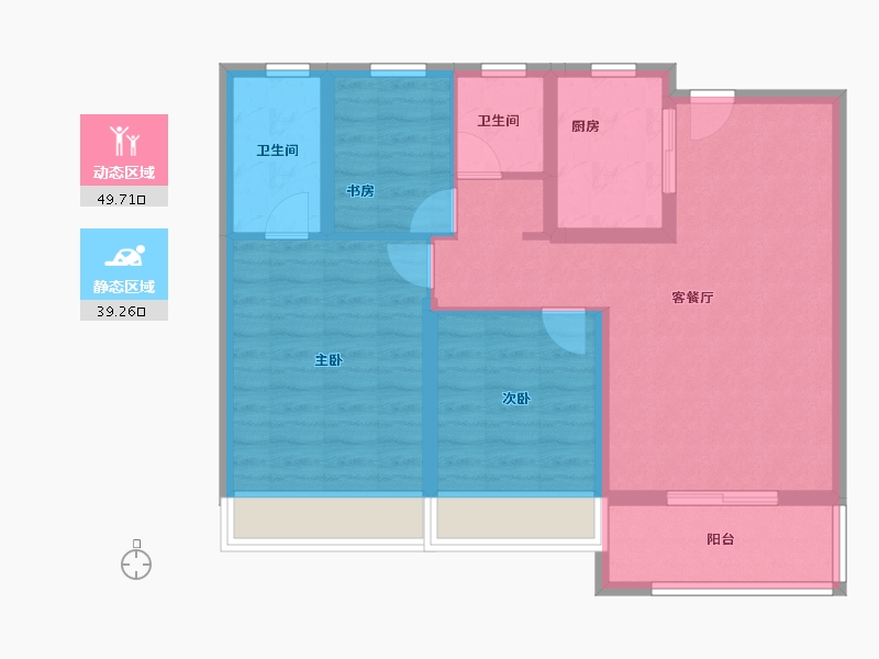 河南省-郑州市-融信江湾城-79.20-户型库-动静分区