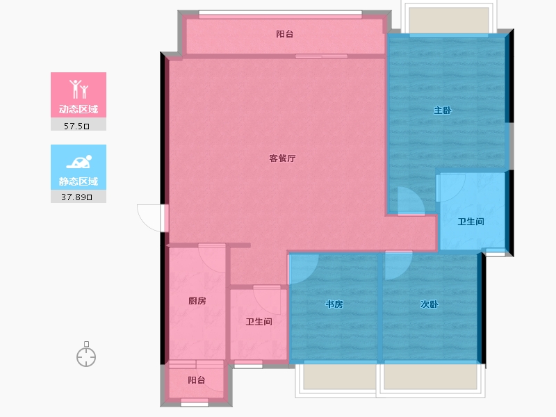 四川省-成都市-南山凌峯-87.03-户型库-动静分区