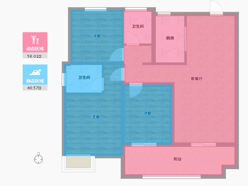 安徽省-合肥市-万科文一未来之光-86.40-户型库-动静分区