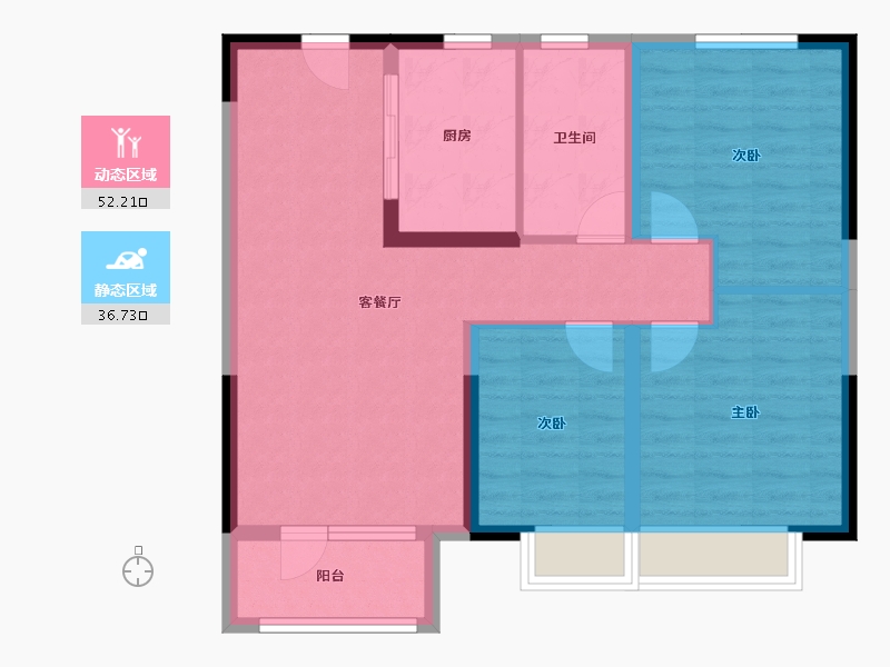 山西省-太原市-华润置地公元九里-79.20-户型库-动静分区