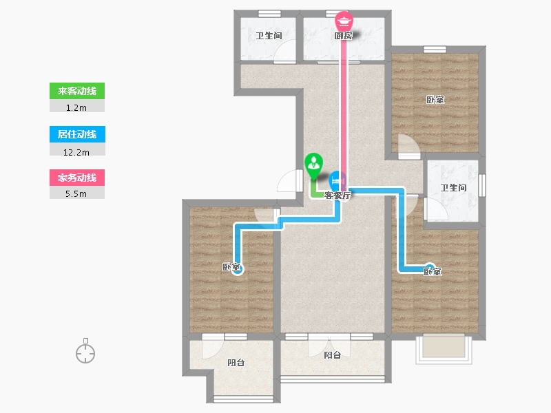 河北省-石家庄市-常山荣盛华府-93.15-户型库-动静线