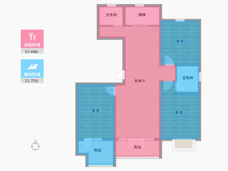 河北省-石家庄市-常山荣盛华府-93.15-户型库-动静分区