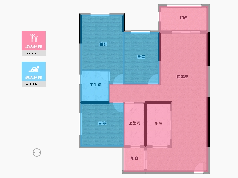 四川省-成都市-瀚城绿洲-112.19-户型库-动静分区