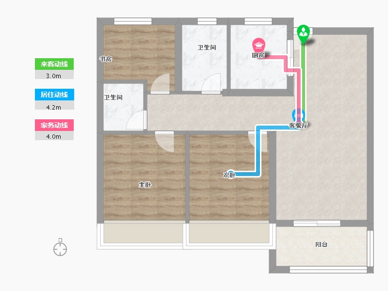 河南省-郑州市-融信江湾城-72.00-户型库-动静线