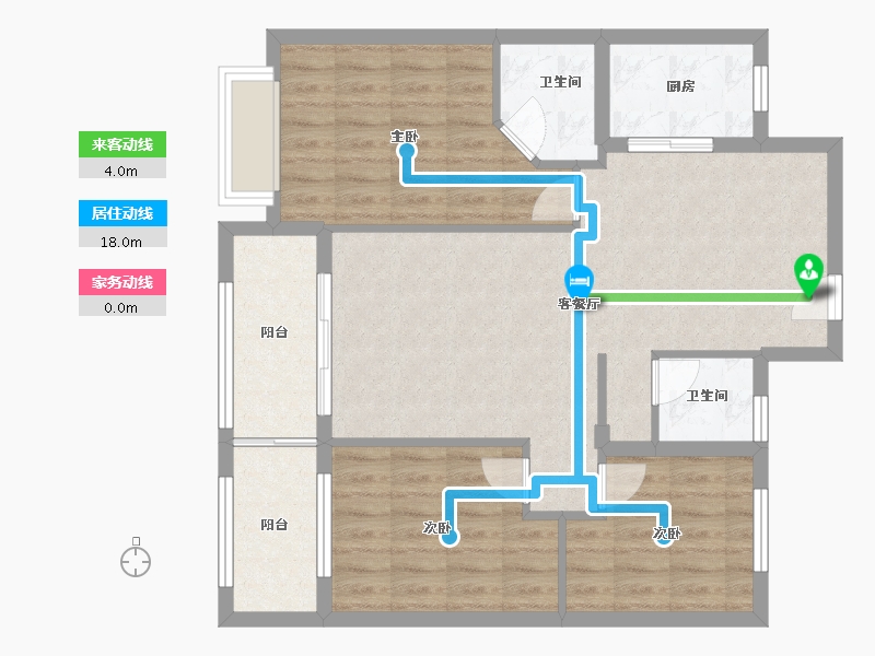 福建省-漳州市-龙江新苑-105.00-户型库-动静线