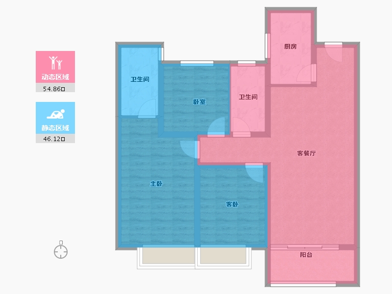 山东省-济南市-高铁熙水台-89.99-户型库-动静分区