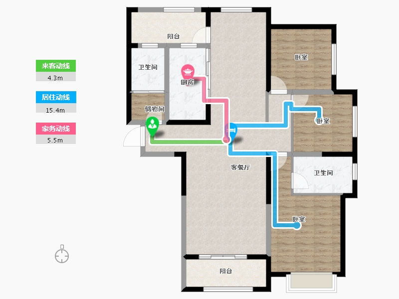 山东省-潍坊市-北大锦城-125.60-户型库-动静线