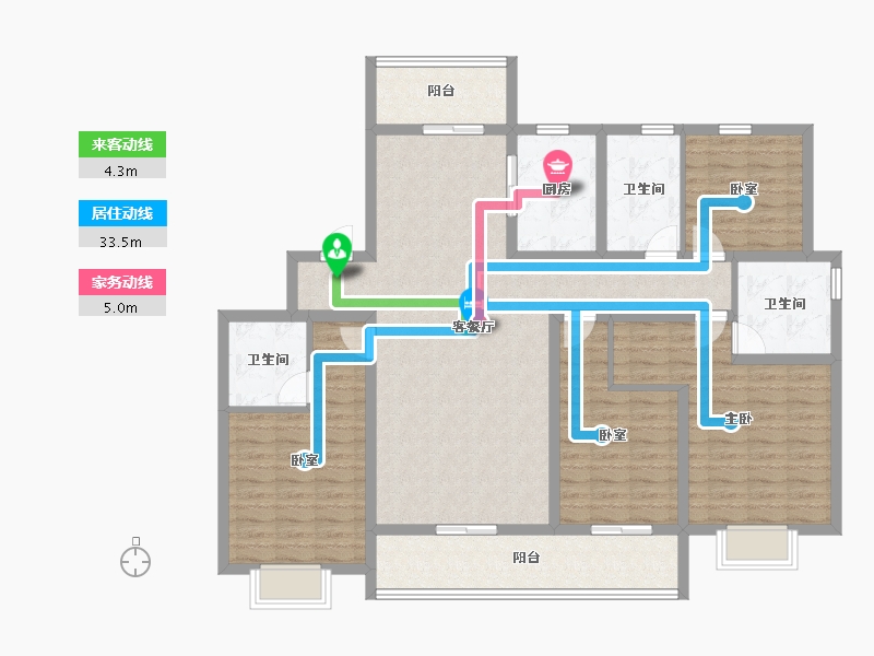 山东省-潍坊市-和園-133.36-户型库-动静线