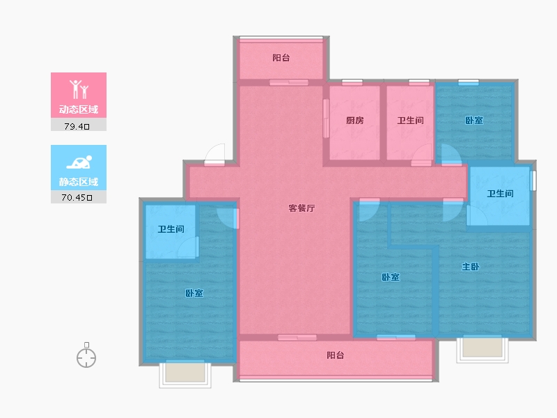 山东省-潍坊市-和園-133.36-户型库-动静分区