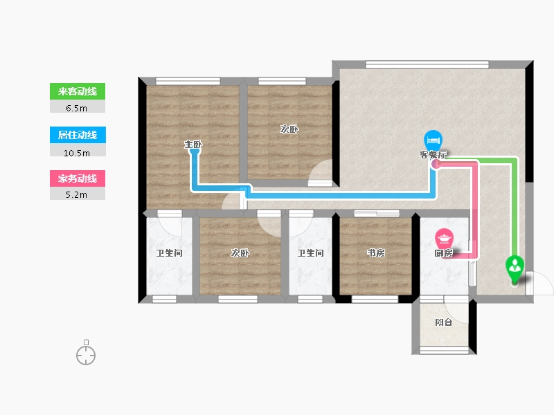 四川省-成都市-德信东原印江宸-84.36-户型库-动静线