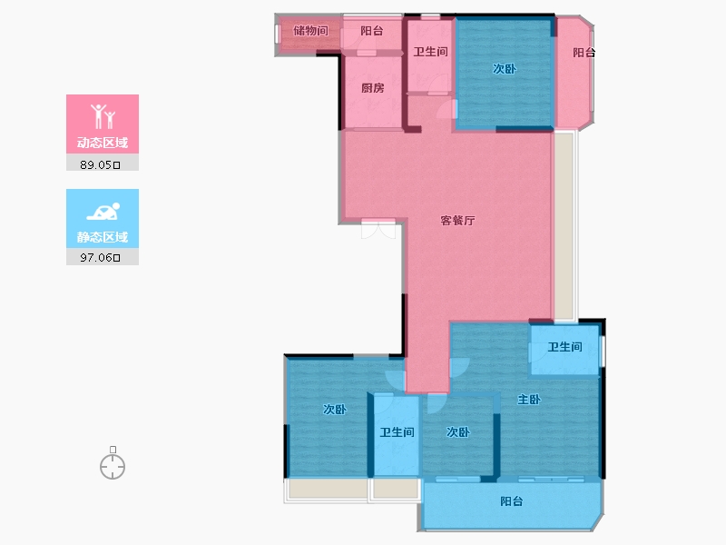 江苏省-常州市-燕湖壹號-169.28-户型库-动静分区