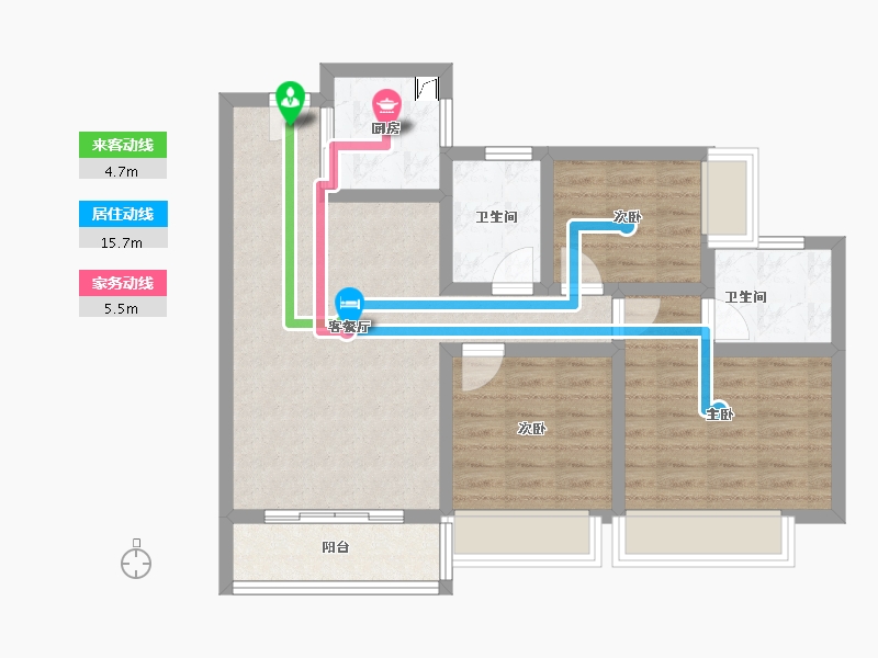 广东省-江门市-美的·樾山府-75.88-户型库-动静线