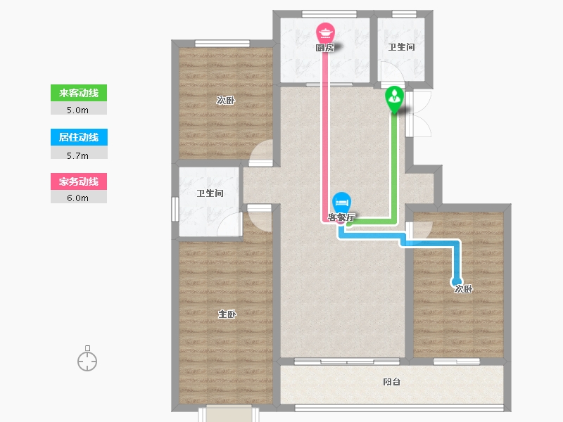 山东省-潍坊市-恒信·御峰-106.28-户型库-动静线