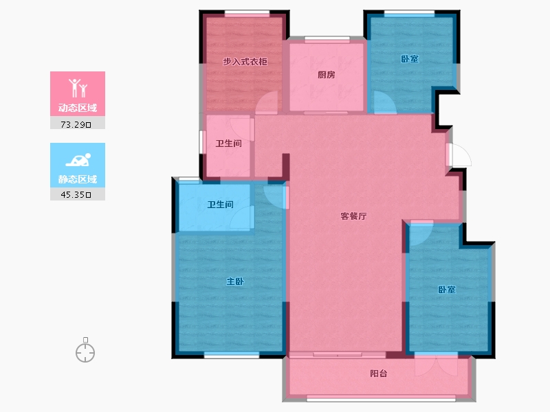 河北省-廊坊市-佳兆业·悦峰·群贤苑-106.77-户型库-动静分区