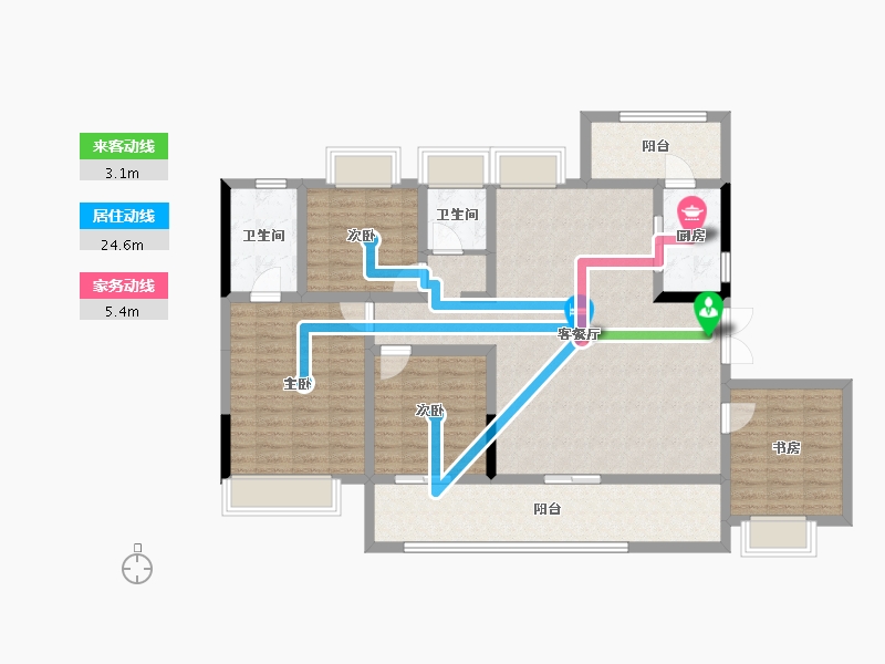 四川省-成都市-锦江绿道锦庐-122.80-户型库-动静线