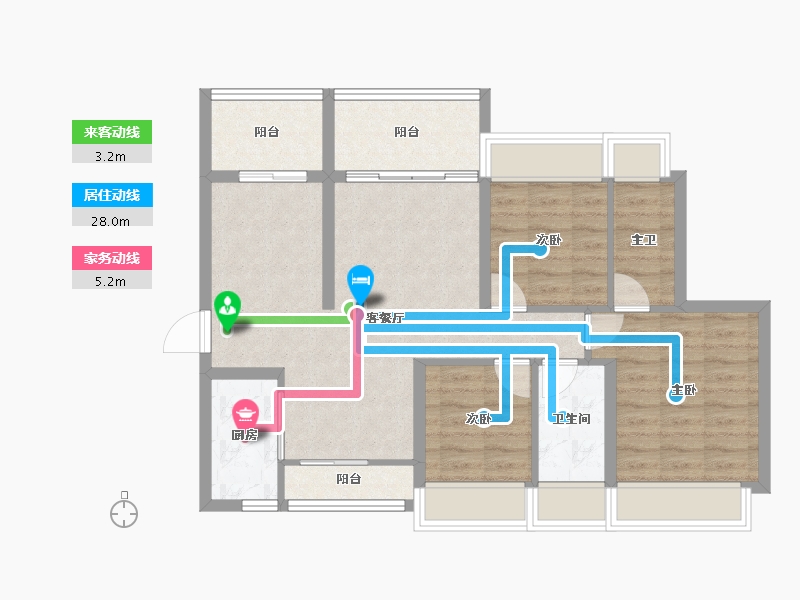 广东省-深圳市-越秀和樾府-83.02-户型库-动静线