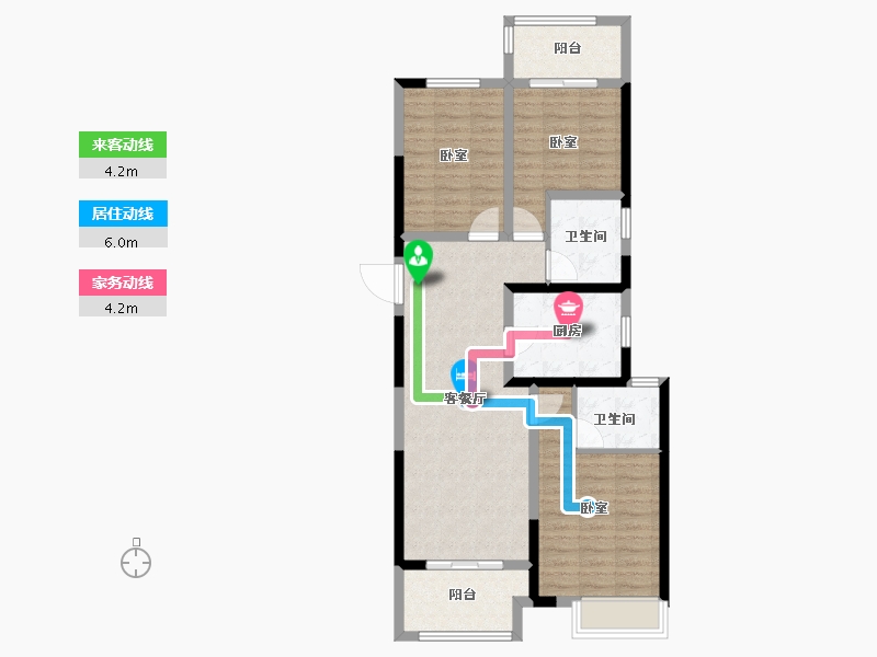 河南省-郑州市-谦祥时光序-84.96-户型库-动静线