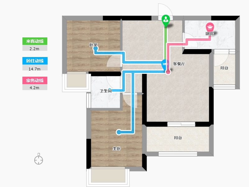 重庆-重庆市-银翔城-52.32-户型库-动静线