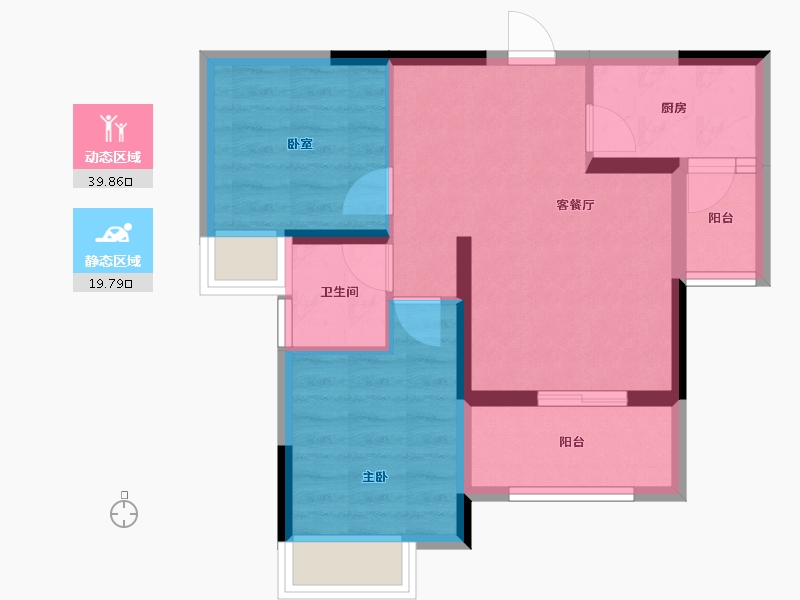 重庆-重庆市-银翔城-52.32-户型库-动静分区