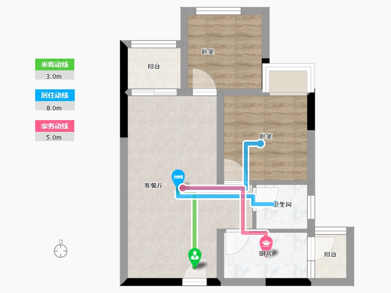 重庆-重庆市-银翔城-45.40-户型库-动静线