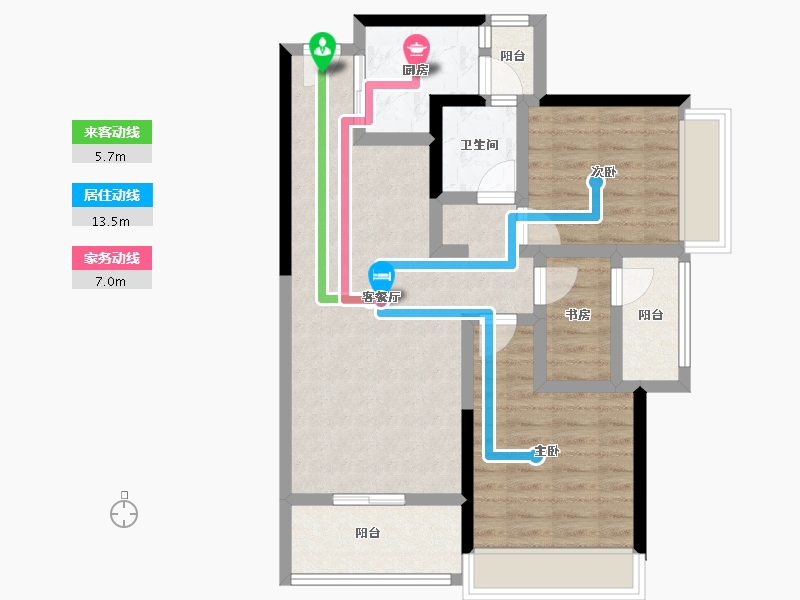 广东省-广州市-港骏轩-75.24-户型库-动静线