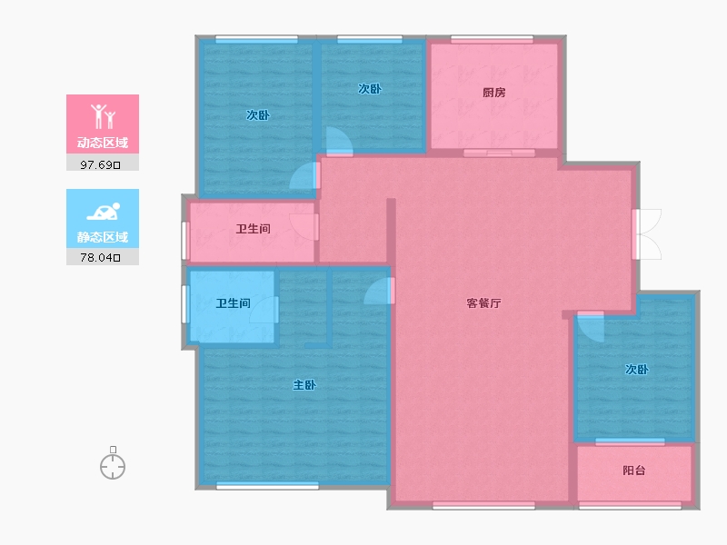 山东省-潍坊市-恒易·紫园-159.32-户型库-动静分区