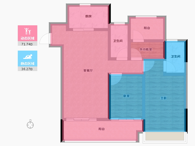 河南省-郑州市-巩义雅居乐·罗曼小镇-96.01-户型库-动静分区