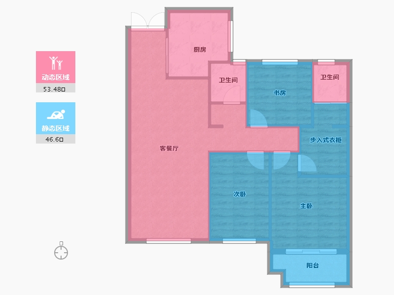 江苏省-徐州市-恒华长安府-91.20-户型库-动静分区