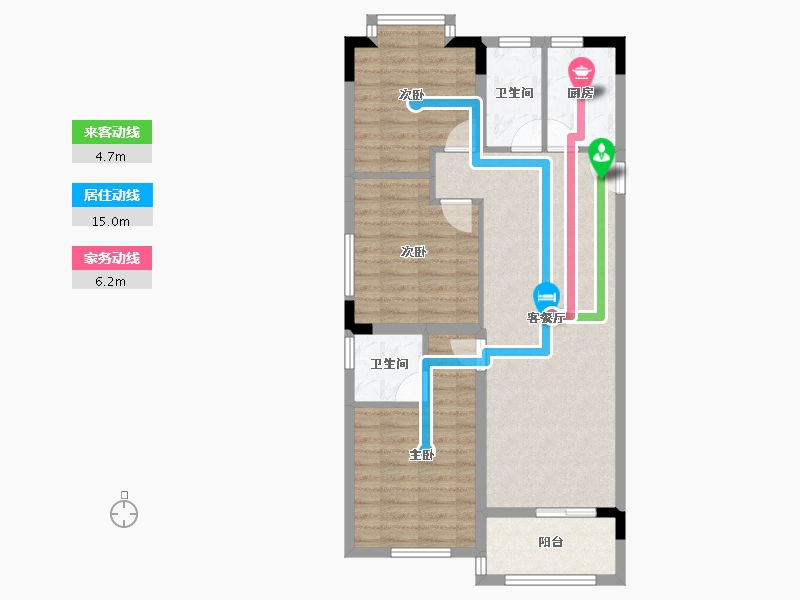 浙江省-金华市-浙中影创城-81.23-户型库-动静线