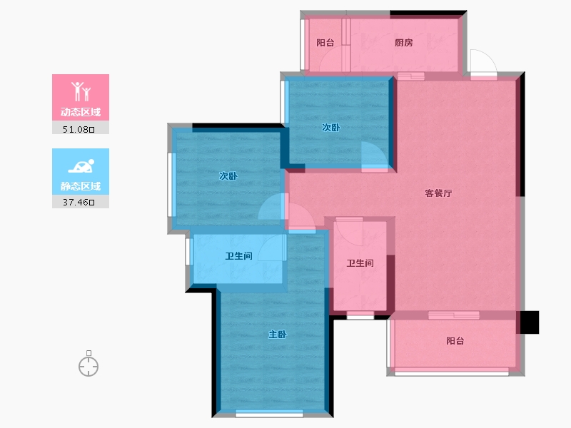 四川省-成都市-明信城-85.00-户型库-动静分区