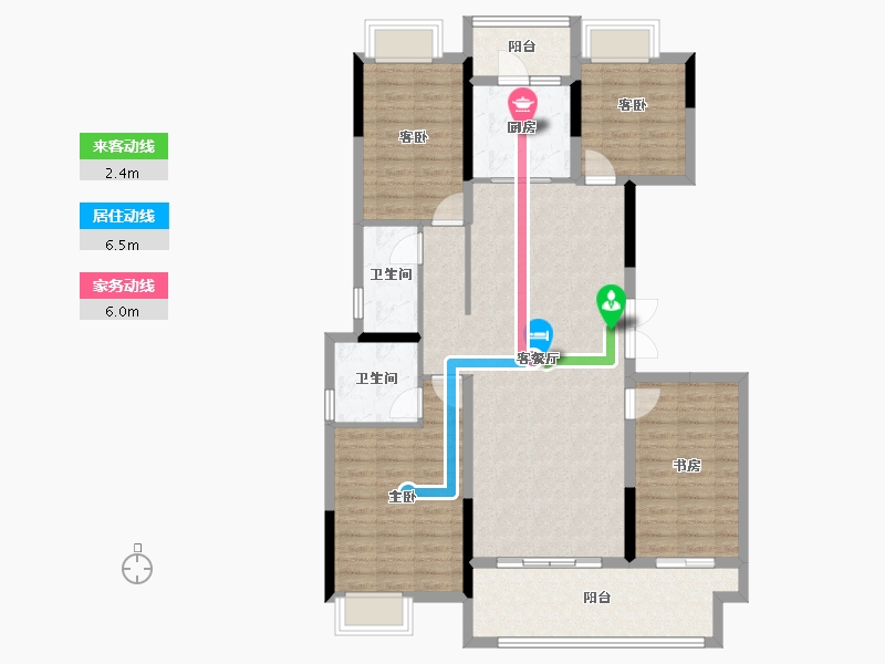 重庆-重庆市-中建滨江星城-117.21-户型库-动静线