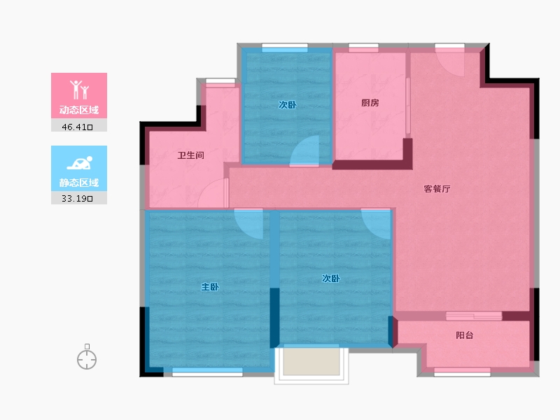 浙江省-金华市-万固文华园-71.21-户型库-动静分区