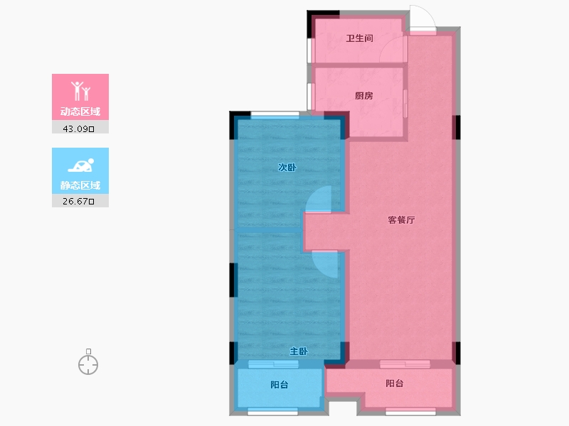 浙江省-金华市-浙中影创城-61.78-户型库-动静分区