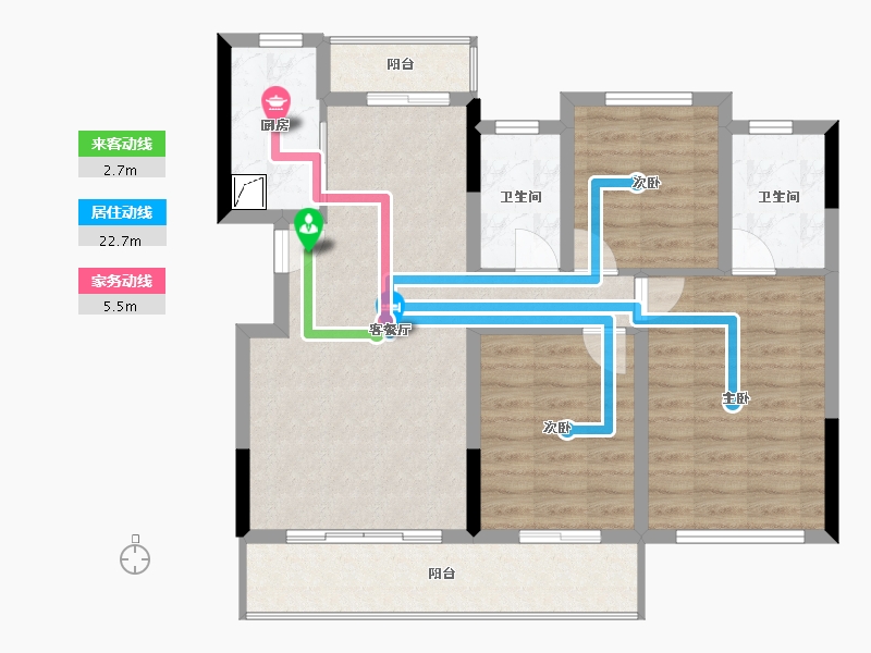 四川省-南充市-优品道珑玺湾-87.00-户型库-动静线