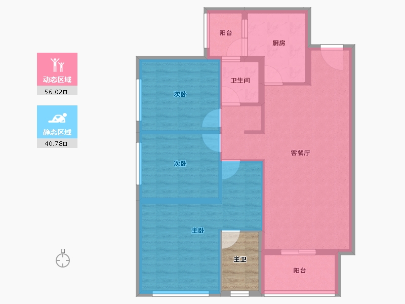 四川省-成都市-龙湖江天阙-91.09-户型库-动静分区